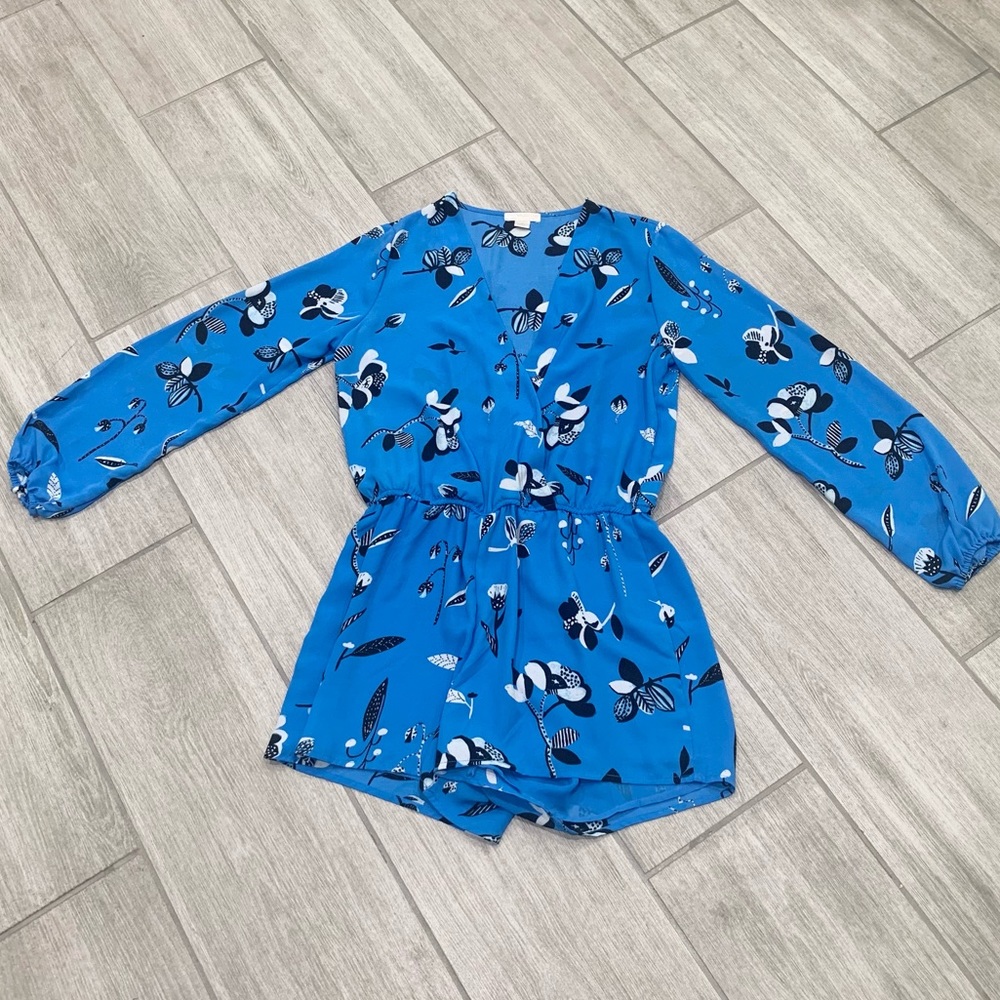 Finn & Grace blue floral romper